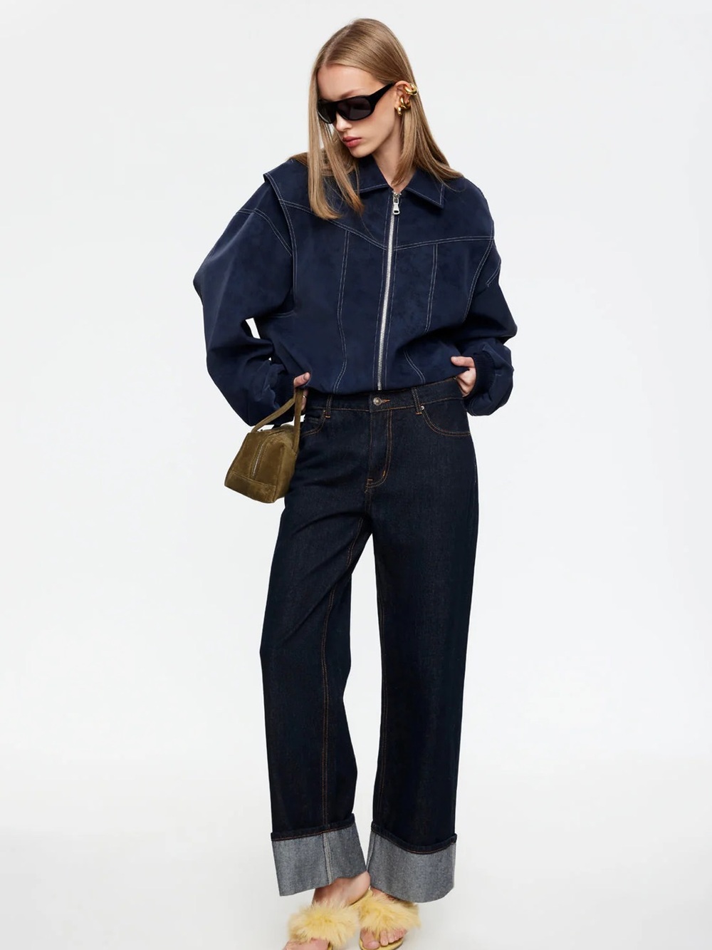 LIONESS | TOP MODEL CUFFED JEAN | DARK DENIM | 1P